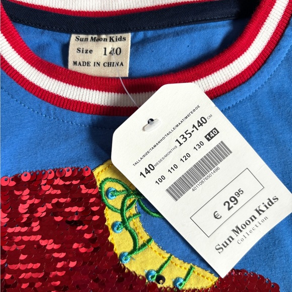 Sun Moon Kids cotton dress with flip sequins, Girls size 8-10, NWT - Picture 4 of 5